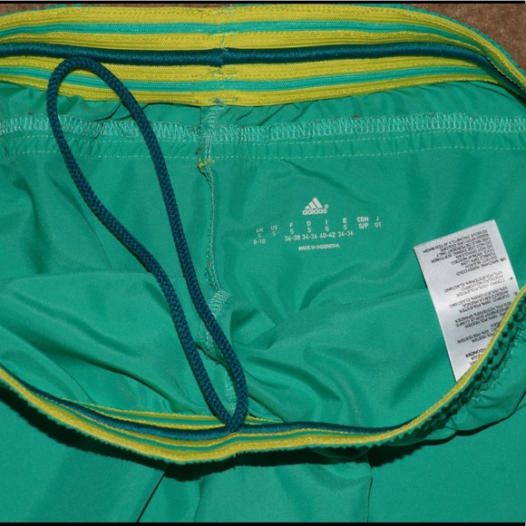 Adidas green and yellow shorts - Picture 2 of 4